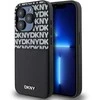 DKNY PU Leather Repeat Pattern Card Pocket dėklas telefonui Apple iPhone 14 Pro Max juodos spalvos