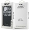 DKNY PU Leather Repeat Pattern Card Pocket dėklas telefonui Apple iPhone 14 juodos spalvos