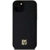 Apple iPhone 15 Plus / 14 Plus DKNY odinis dėklas Monogram Pattern Metal Logo MagSafe (DKHMP15MPSHRPSK) juodos spalvos