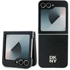 DKNY PU Leather Repeat Pattern Stack Logo Samsung Galaxy Z Flip6 dėklas telefonui juodos spalvos