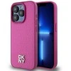 Apple iPhone 15 Pro DKNY odinis dėklas Monogram Pattern Metal Logo MagSafe (DKHMP15LPSHRPSP) rožinės spalvos