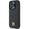 Apple iPhone 15 Pro Max DKNY odinis dėklas Monogram Pattern Metal Logo MagSafe (DKHMP15XPSHRPSK) juodos spalvos