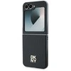 DKNY PU Leather Repeat Pattern Stack Logo Samsung Galaxy Z Flip6 dėklas telefonui juodos spalvos