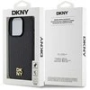 Apple iPhone 15 Pro Max DKNY odinis dėklas Monogram Pattern Metal Logo MagSafe (DKHMP15XPSHRPSK) juodos spalvos