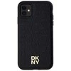 Apple iPhone 11 / XR DKNY odinis dėklas Monogram Pattern Metal Logo MagSafe (DKHMN61PSHRPSK) juodos spalvos