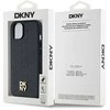 Apple iPhone 13 / 14 / 15 DKNY odinis dėklas Pattern Metal Logo MagSafe (DKHMP15SPSHRPSK) juodos spalvos