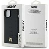 Apple iPhone 15 Plus / 14 Plus DKNY odinis dėklas Monogram Pattern Metal Logo MagSafe (DKHMP15MPSHRPSK) juodos spalvos