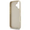 DKNY PU Leather Repeat Pattern Tonal Stripe Apple iPhone 16 Plus dėklas telefonui rožinės spalvos