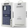 Apple iPhone 13 / 14 / 15 DKNY odinis dėklas Mono Stripe &amp; Metal Logo (DKHCP15SPRTHSLB) mėlynos spalvos