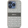 Apple iPhone 15 Pro DKNY odinis dėklas Mono Stripe & Metal Logo (DKHCP15LPRTHSLE) beige