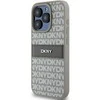 Apple iPhone 14 Pro Max DKNY odinis dėklas Mono Stripe & Metal Logo (DKHCP14XPRTHSLE) beige