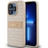 Apple iPhone 15 Pro DKNY odinis dėklas Mono Stripe & Metal Logo (DKHCP15LPRTHSLP) rožinės spalvos