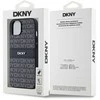 Apple iPhone 13 / 14 / 15 DKNY odinis dėklas Mono Stripe &amp; Metal Logo (DKHCP14SPRTHSLK) juodos spalvos