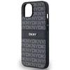Apple iPhone 13 / 14 / 15 DKNY odinis dėklas Mono Stripe &amp; Metal Logo (DKHCP14SPRTHSLK) juodos spalvos
