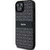 Apple iPhone 15 Plus / 14 Plus DKNY odinis dėklas Mono Stripe &amp; Metal Logo (DKHCP15MPRTHSLK) juodos spalvos