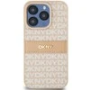 Apple iPhone 15 Pro DKNY odinis dėklas Mono Stripe & Metal Logo (DKHCP15LPRTHSLP) rožinės spalvos