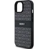 Apple iPhone 13 / 14 / 15 DKNY odinis dėklas Mono Stripe &amp; Metal Logo (DKHCP15SPRTHSLK) juodos spalvos
