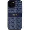 Apple iPhone 13 / 14 / 15 DKNY odinis dėklas Mono Stripe &amp; Metal Logo (DKHCP15SPRTHSLB) mėlynos spalvos