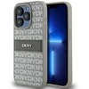 Apple iPhone 15 Pro Max DKNY dėklas odinis Mono Stripe & Metal Logo (DKHCP15XPRTHSLE) beige