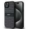 Apple iPhone 15 Plus / 14 Plus DKNY odinis dėklas Mono Stripe &amp; Metal Logo (DKHCP15MPRTHSLK) juodos spalvos