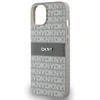 Apple iPhone 13 / 14 / 15 DKNY odinis dėklas Mono Stripe & Metal Logo (DKHCP14SPRTHSLE) beige