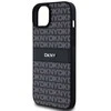 Apple iPhone 15 Plus / 14 Plus DKNY odinis dėklas Mono Stripe &amp; Metal Logo (DKHCP15MPRTHSLK) juodos spalvos