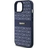 Apple iPhone 13 / 14 / 15 DKNY odinis dėklas Mono Stripe &amp; Metal Logo (DKHCP15SPRTHSLB) mėlynos spalvos