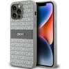 Apple iPhone 14 Pro DKNY dėklas odinis Mono Stripe & Metal Logo (DKHCP14LPRTHSLE) beige