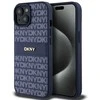 Apple iPhone 13 / 14 / 15 DKNY odinis dėklas Mono Stripe & Metal Logo (DKHCP15SPRTHSLB) mėlynos spalvos