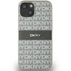 Apple iPhone 13 / 14 / 15 DKNY odinis dėklas Mono Stripe & Metal Logo (DKHCP14SPRTHSLE) beige