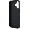 DKNY PU Leather Sidabrinis Metal Logo Magsafe Apple iPhone 16 Plus dėklas telefonui juodos spalvos