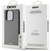 DKNY PU Leather Sidabrinis Metal Logo Magsafe dėklas telefonui Apple iPhone 15 Pro Max pilkos spalvos
