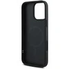 DKNY PU Leather Sidabrinis Metal Logo Magsafe Apple iPhone 16 Pro Max dėklas telefonui juodos spalvos