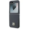 DKNY PU Leather Stack Logo Samsung Galaxy Z Flip6 dėklas telefonui juodos spalvos