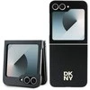 DKNY PU Leather Stack Logo Samsung Galaxy Z Flip6 dėklas telefonui juodos spalvos