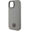 DKNY PU Leather Stack Logo Magsafe dėklas telefonui Apple iPhone 15 pilkos spalvos