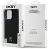 DKNY PU Leather Stack Logo Magsafe Apple iPhone 16 Pro dėklas telefonui juodos spalvos