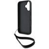 DKNY DKHCP16SPBSWSK Apple iPhone 16 6.1" dėklas telefonui juodos spalvos Wrist Strap Stock Logo