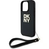 DKNY DKHCP16XPBSWSK Apple iPhone 16 Pro Max 6.9" dėklas telefonui juodos spalvos Wrist Strap Stock Logo