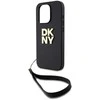 Apple iPhone 14 Pro Max DKNY Hardcase Wrist Strap Stock Logo (DKHCP14XPBSWSK) dėklas telefonui juodos spalvos