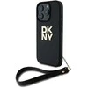 DKNY DKHCP16XPBSWSK Apple iPhone 16 Pro Max 6.9" dėklas telefonui juodos spalvos Wrist Strap Stock Logo