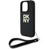 DKNY DKHCP16LPBSWSK Apple iPhone 16 Pro 6.3" dėklas telefonui juodos spalvos Wrist Strap Stock Logo