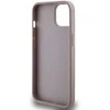 Guess GUHMP14SG4GFRP iPhone 14 / 15 / 13 6.1" rožinė/rožinė kietas dėklas 4G kolekcijai odinis metalinis MagSafe logotipas | GUESS