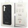 Guess GUHCS23FEG4GFGR S23 FE S711 pilkas kietas dėklas 4G Metal Gold Logo