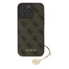 Guess 4G Charm Apple iPhone 16 Pro Max Tone on Tone dėklas telefonui rudos spalvos