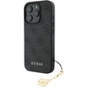 Guess 4G Charm Apple iPhone 16 Pro Max Tone on Tone dėklas telefonui pilkos spalvos