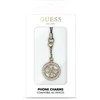 Dėklas Guess pakabukas GUCPM4DRD telefono dirželis 4G Rhinestone Charm