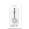 Dėklas Guess pakabukas GUCPMHGLD telefono dirželis Heart Diamond Charm with Rhinestones