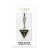 Dėklas Guess pakabukas GUCPMTDCK telefono dirželis Triangle Diamond Charm with Rhinestones