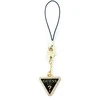 Dėklas Guess pakabukas GUCPMTDCK telefono dirželis Triangle Diamond Charm with Rhinestones